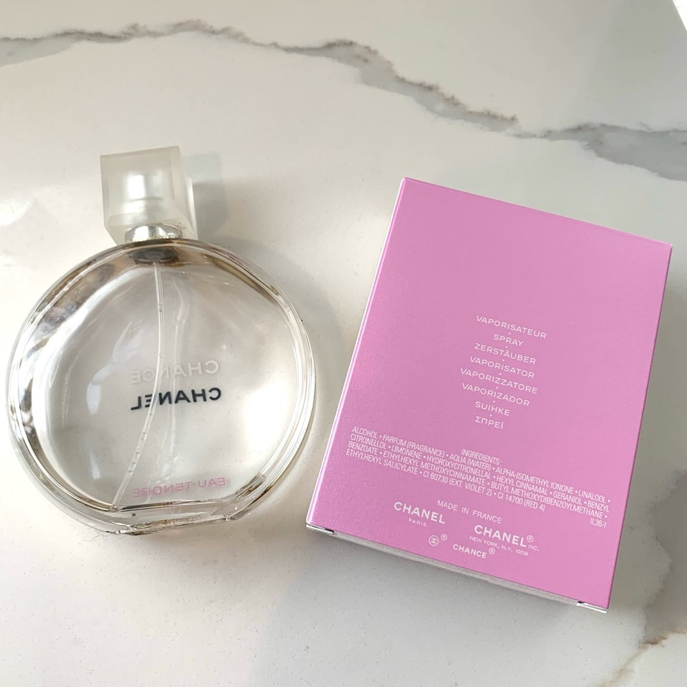 Chanel empty chance eau tendre perfume, bottle, and box - Picture 6 of 10